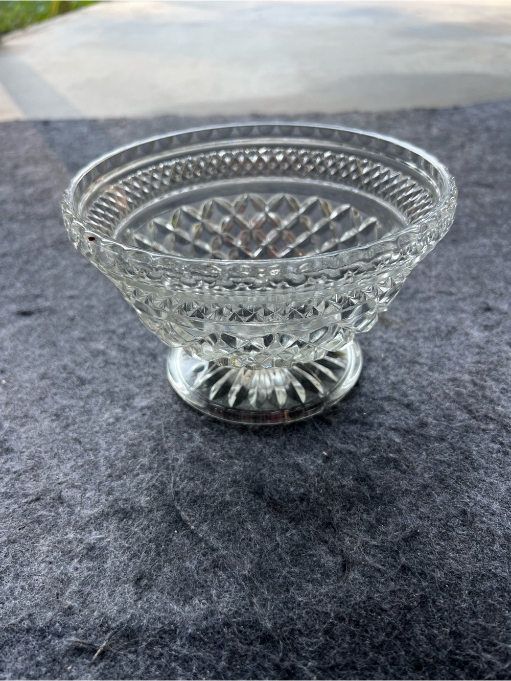 VTG Anchor Hocking Wexford Glass Pedestal Bowl